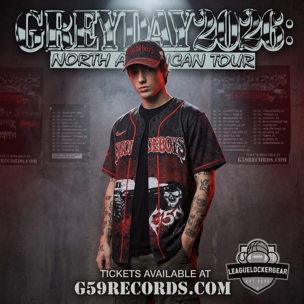 $uicideboy$ Grey Day 2026 North American Tour Baseball Jersey - LeagueLockerGear