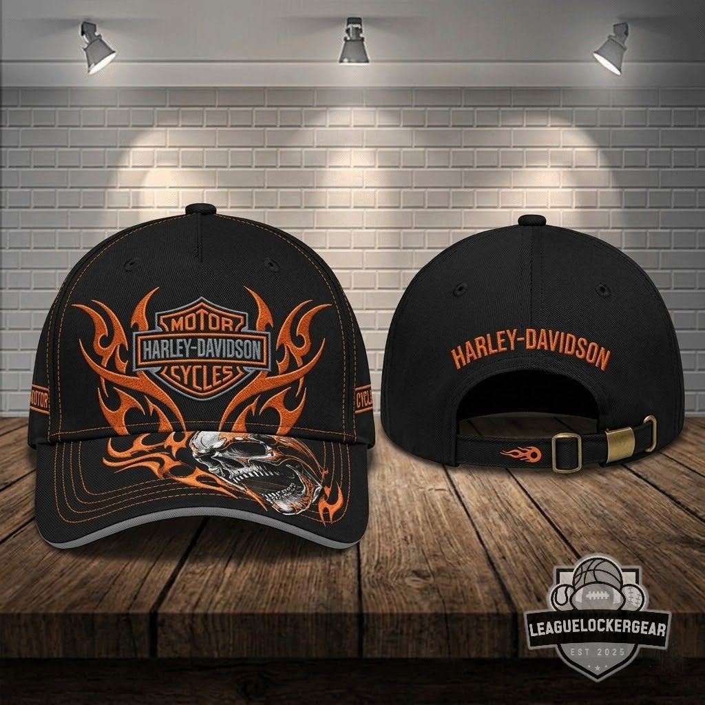 Harley-Davidson Flaming Skull 3D Zip Hoodie - LeagueLockerGear