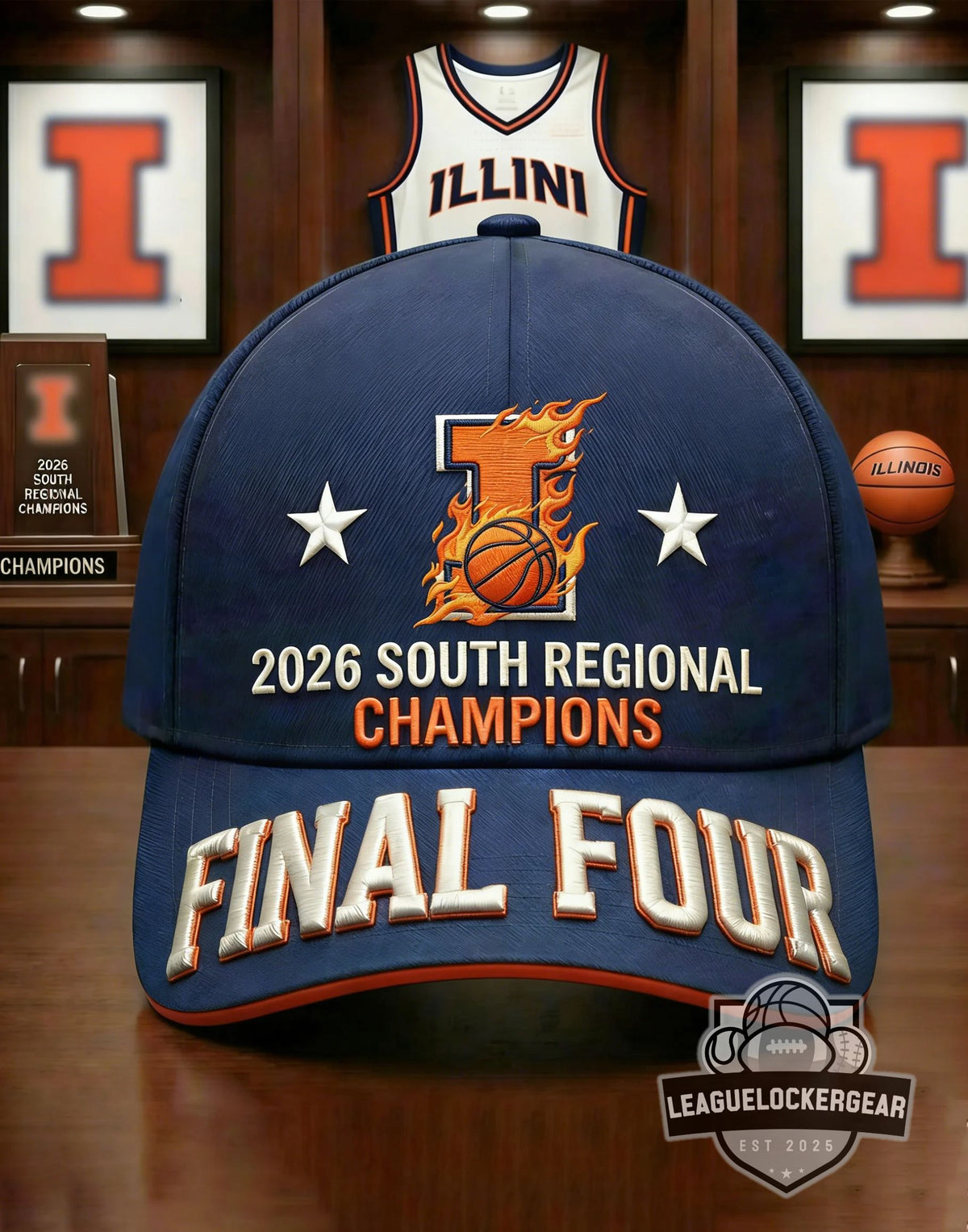 Illinois Fighting Illini 2026 South Regional Champions Final Four Cap - LeagueLockerGear