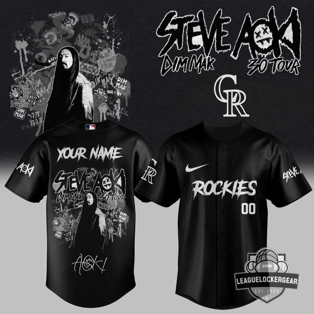 Steve Aoki Colorado Rockies Dim Mak 3.0 Tour Baseball Jersey - LeagueLockerGear