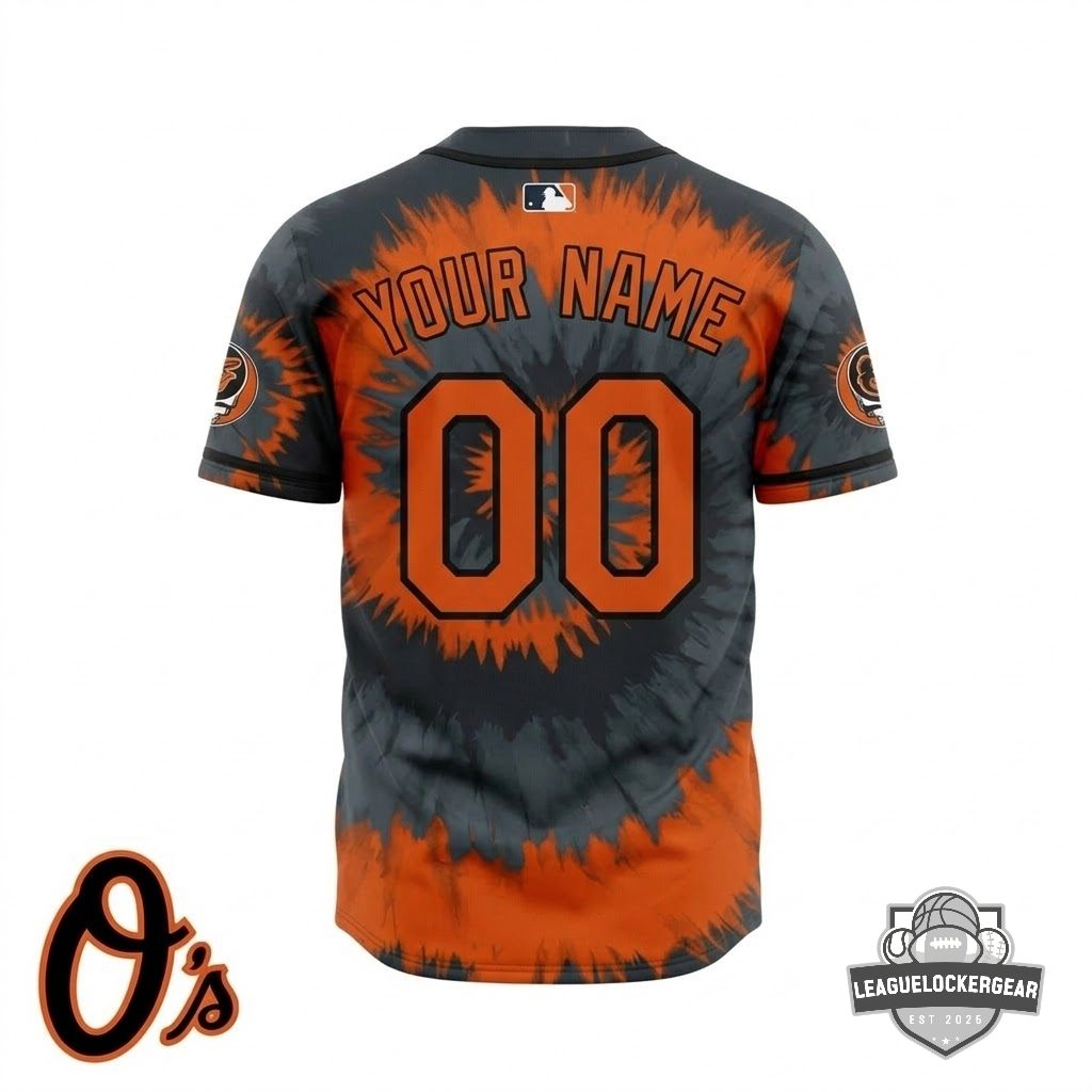 Baltimore Orioles x Grateful Dead Baseball Jersey - LeagueLockerGear