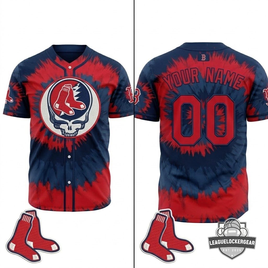 Boston Red Sox x Grateful Dead Baseball Jersey - LeagueLockerGear