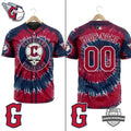 Cleveland Guardians x Grateful Dead Steal Your Face Tie Dye Baseball Jersey - LeagueLockerGear