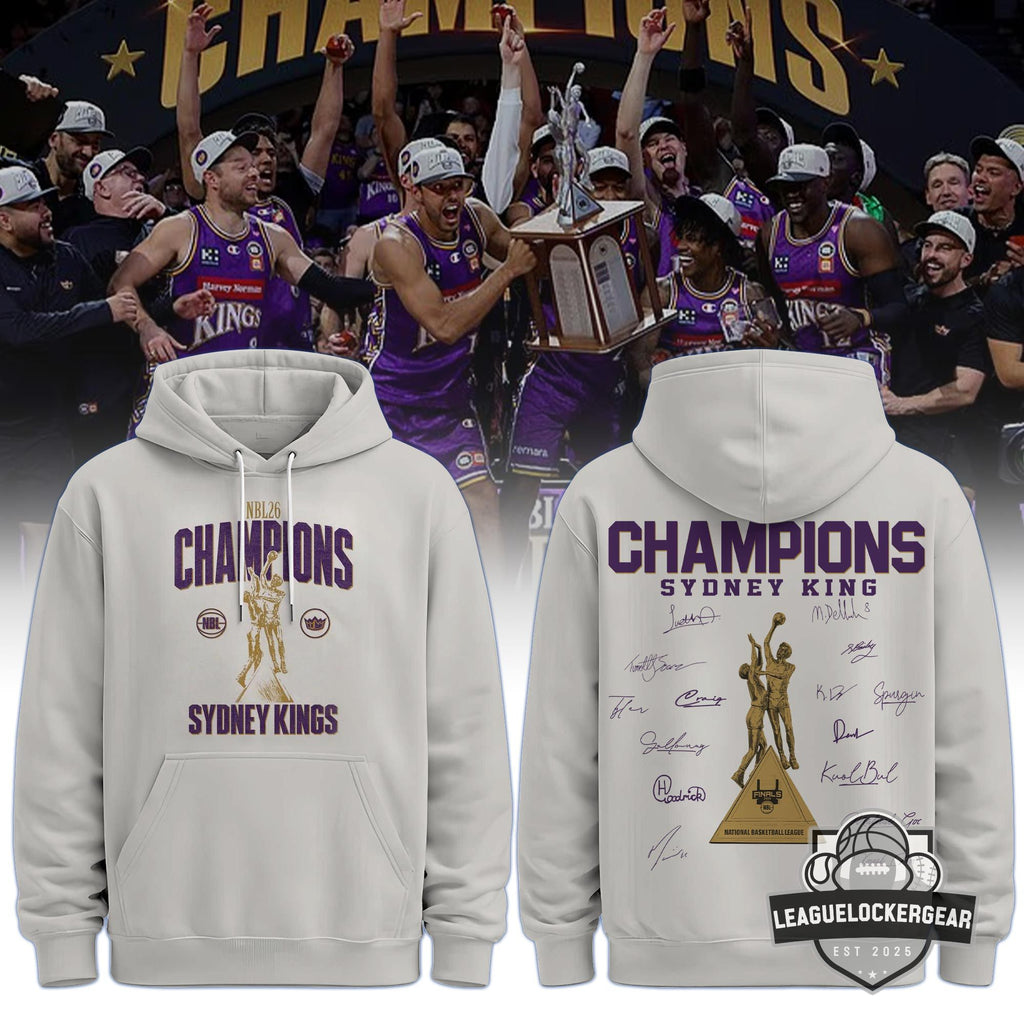 Sydney Kings NBL26 Champions Signatures Hoodie - LeagueLockerGear