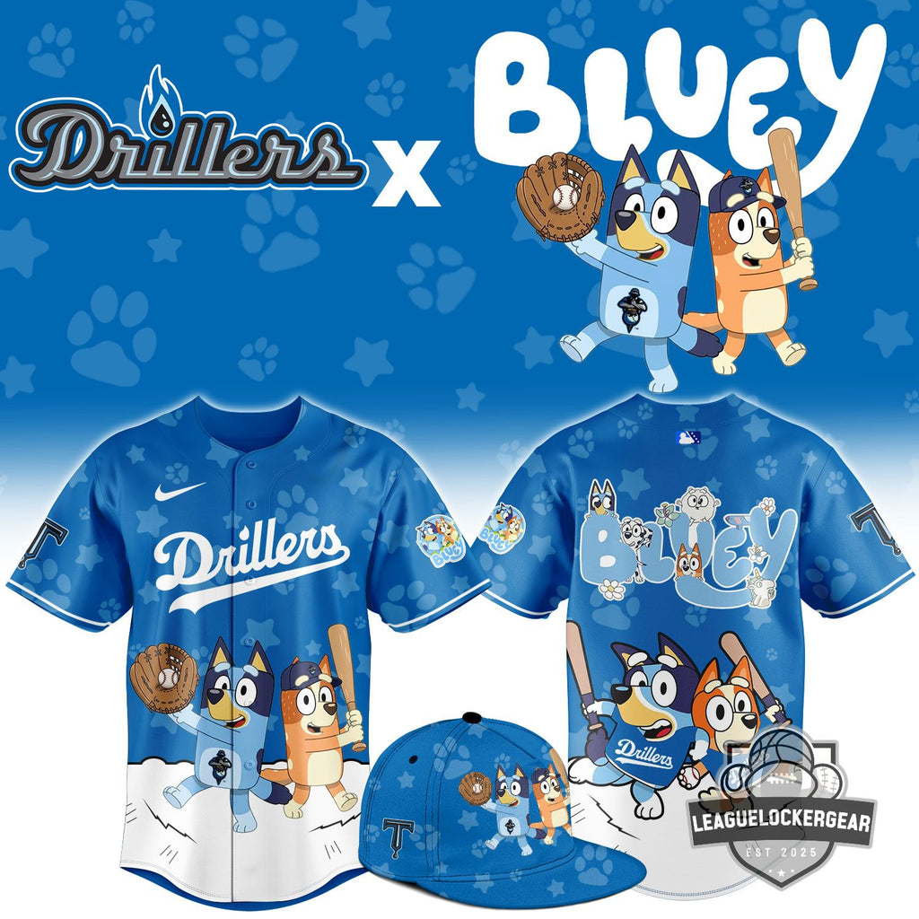 Drillers x Bluey Baseball Jersey - LeagueLockerGear