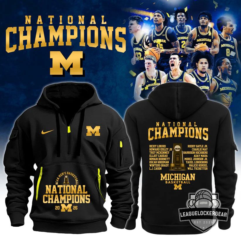 Michigan Basketball 2026 National Champions Roster Hoodie - LeagueLockerGear