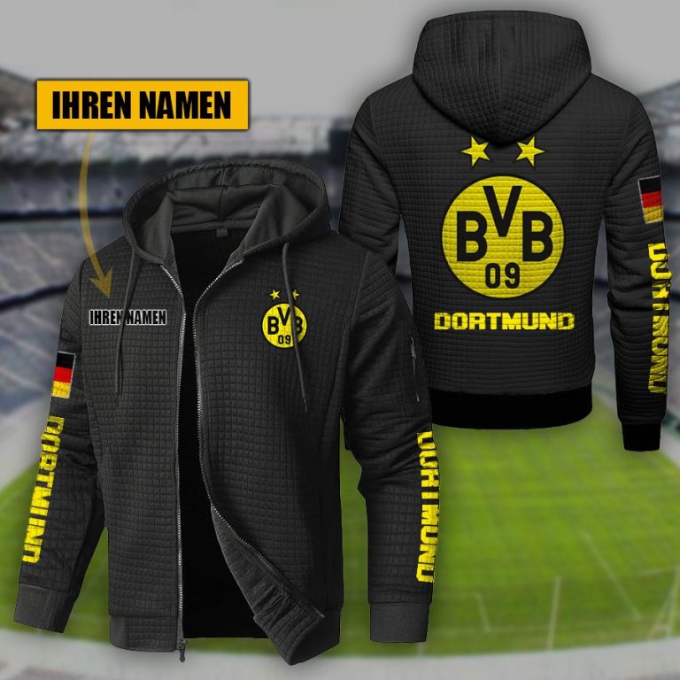 Personalized Borussia Dortmund Full-Zip Hoodie - Your Name on the Yellow Wall! - LeagueLockerGear