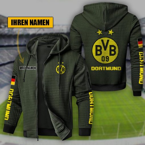 Personalized Borussia Dortmund Full-Zip Hoodie - Your Name on the Yellow Wall! - LeagueLockerGear