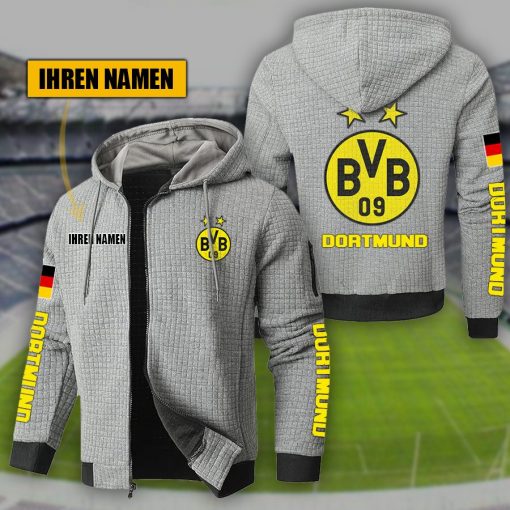 Personalized Borussia Dortmund Full-Zip Hoodie - Your Name on the Yellow Wall! - LeagueLockerGear