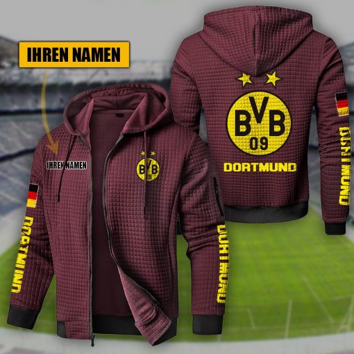 Personalized Borussia Dortmund Full-Zip Hoodie - Your Name on the Yellow Wall! - LeagueLockerGear