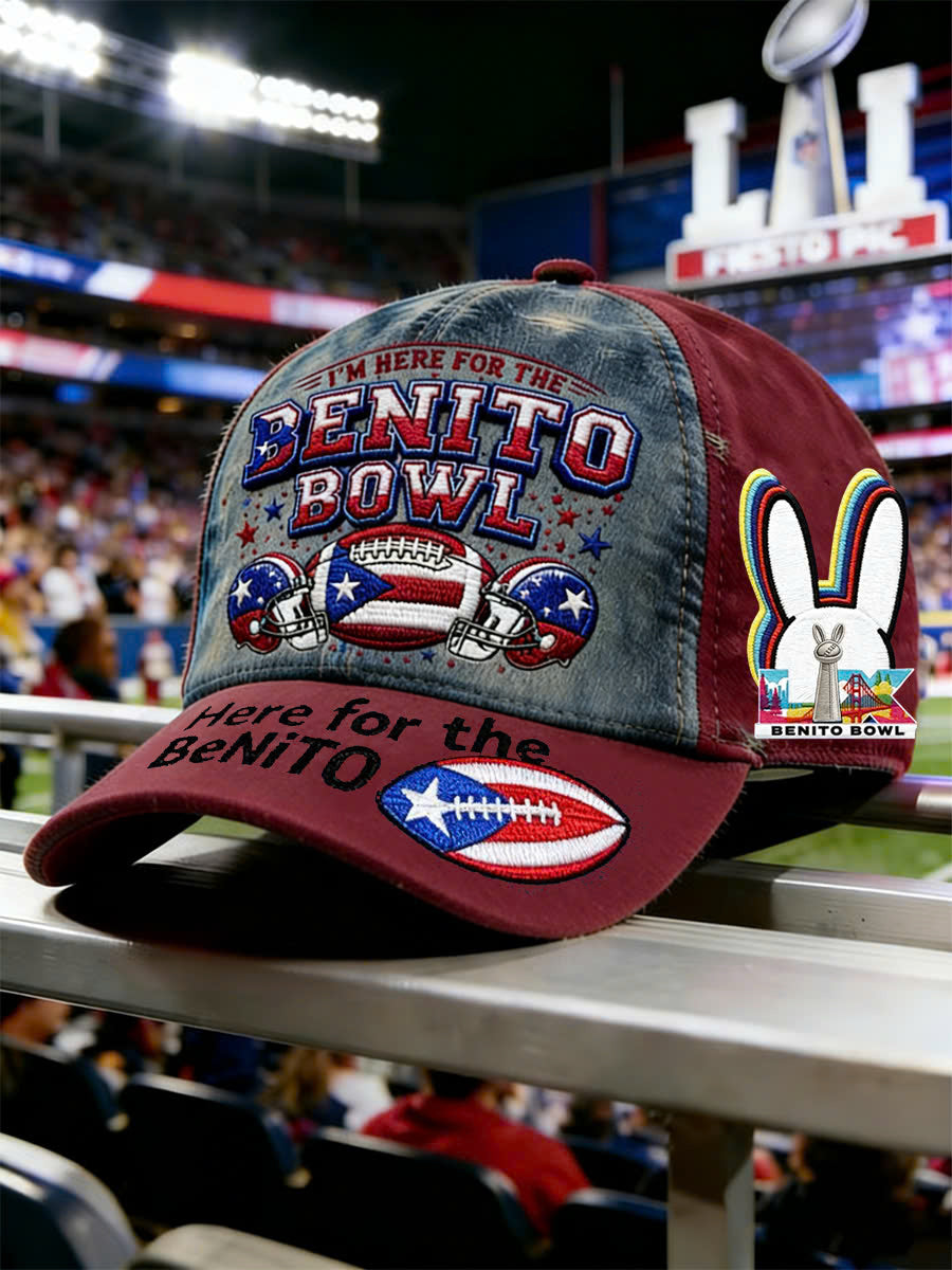 Benito Bowl Puerto Rican Flag Football Cap - LeagueLockerGear