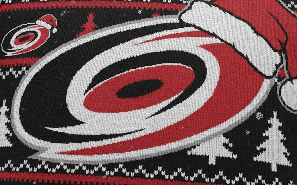 Carolina Hurricanes NHL Ugly Christmas Sweater – Red & Black "Canes" Holiday Knit - LeagueLockerGear