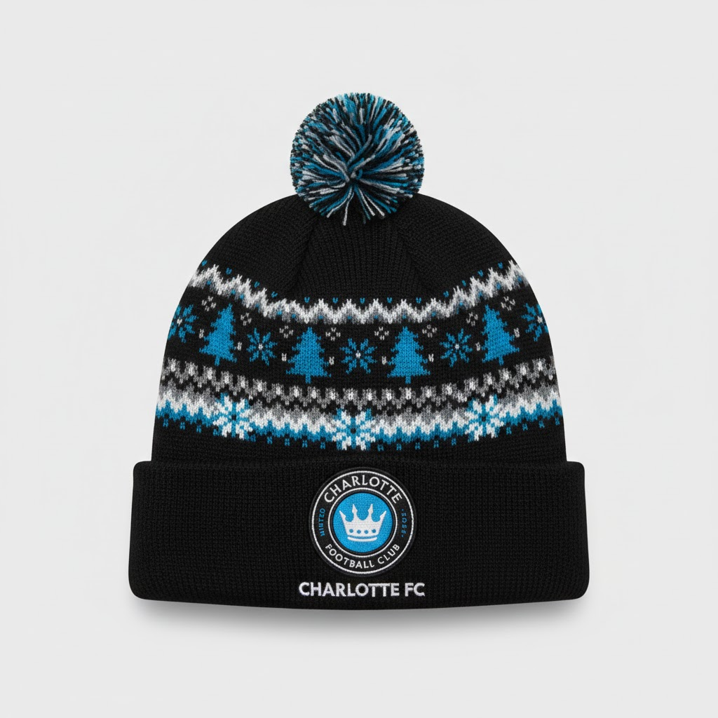 Charlotte FC Knit Beanie Hat – The Crown MLS Pom-Pom Winter Gear - LeagueLockerGear