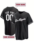 Customized Los Angeles Baseball Jersey Black - Personalized Name Number Shirt - LeagueLockerGear