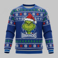 Dallas Mavericks x The Grinch Ugly Christmas Sweater – Royal Blue & Green "Grinchmas" Knit - LeagueLockerGear
