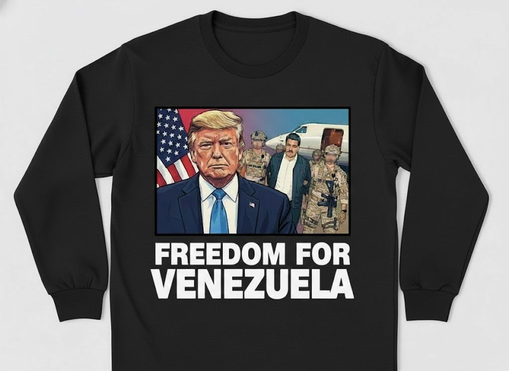 Freedom For Venezuela Long Sleeve - Trump 2026 Operation Absolute Resolve Shirt - LeagueLockerGear