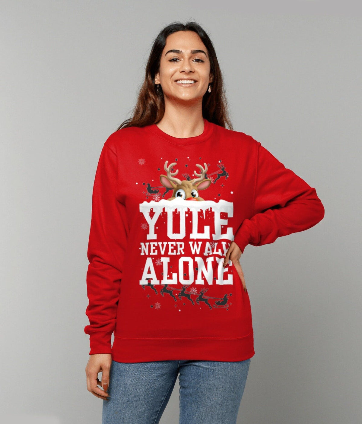 Liverpool FC Christmas Sweatshirt - Yule Never Walk Alone Edition - LeagueLockerGear