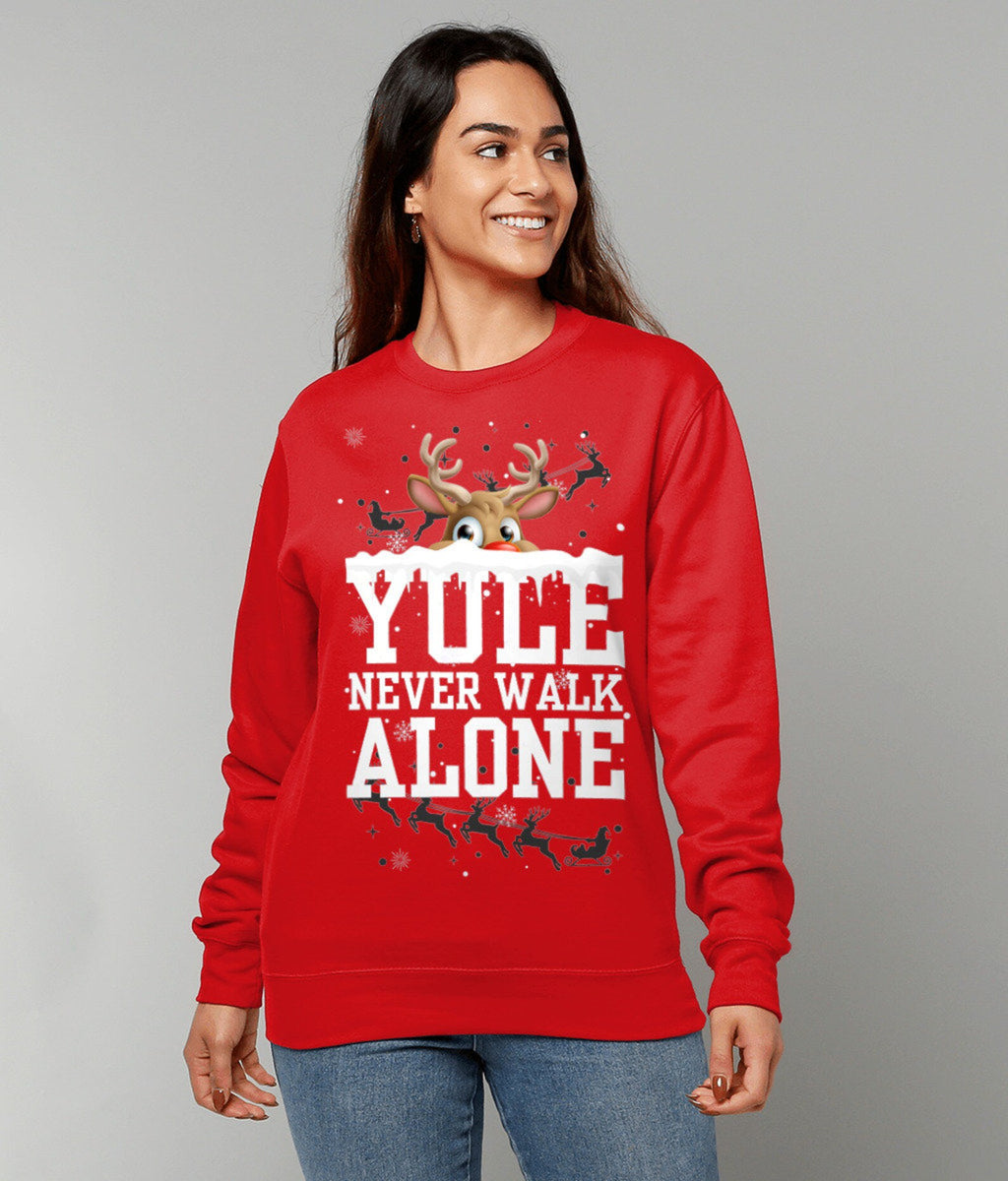 Liverpool FC Christmas Sweatshirt - Yule Never Walk Alone Edition - LeagueLockerGear