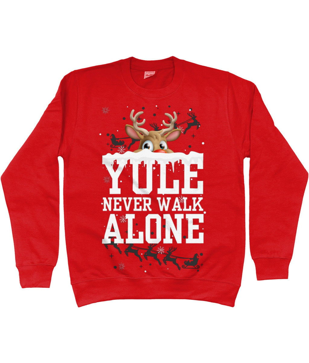 Liverpool FC Christmas Sweatshirt - Yule Never Walk Alone Edition - LeagueLockerGear