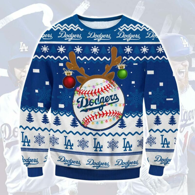 Los Angeles Dodgers Ugly Christmas Sweater - Holiday Cheer in Dodger Blue! - LeagueLockerGear