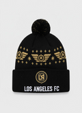 Los Angeles FC Winter Knit Beanie Hat – Black & Gold Pom Hat for MLS Fans - LeagueLockerGear