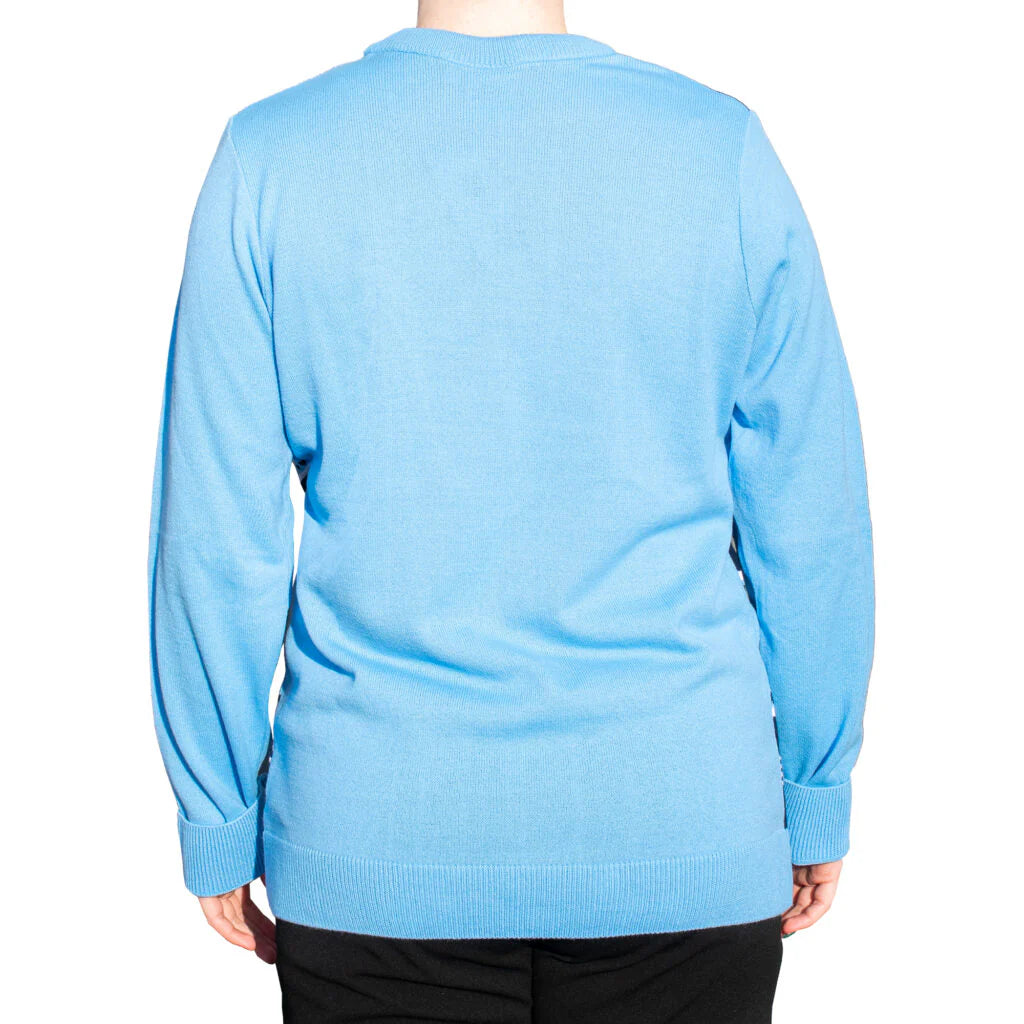 Manchester City FC Christmas Ugly Sweater - Sky Blue Festive Edition - LeagueLockerGear