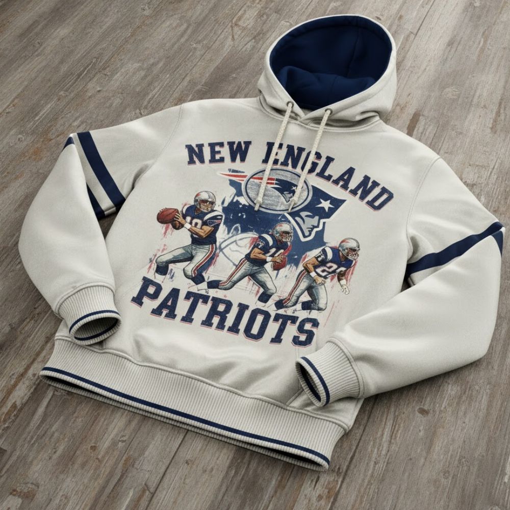 New England Patriots Vintage Hoodie – Foxboro MA Football Heritage Edition - LeagueLockerGear