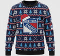New York Rangers NHL Ugly Christmas Sweater – Blue, Red & White "Broadway Blueshirts" Holiday Knit - LeagueLockerGear