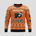 Philadelphia Flyers NHL Ugly Christmas Sweater – Orange & Black "Philly" Holiday Knit - LeagueLockerGear