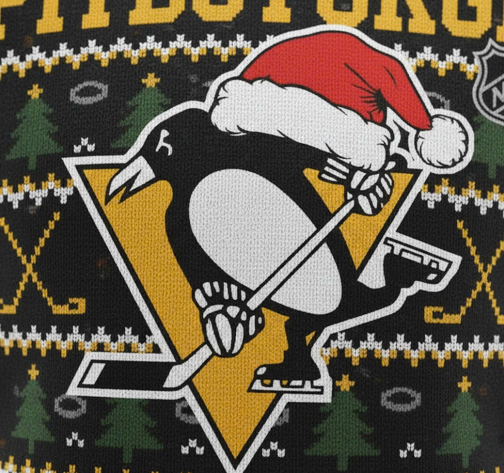 Pitbsturgh Penguins NHL Ugly Christmas Sweater – Black & Gold "Pens" Holiday Knit - LeagueLockerGear