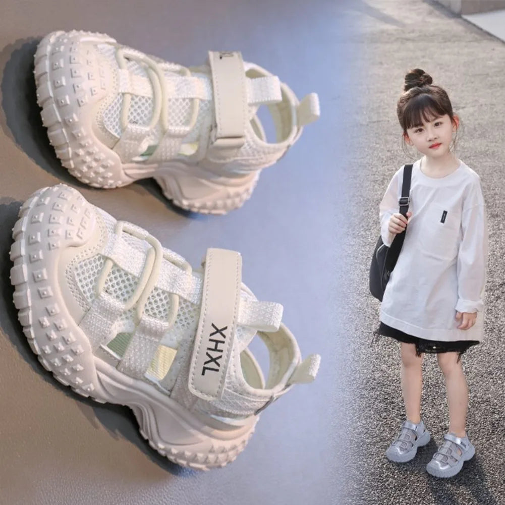 2026 New Summer Kids Sports Sandals Soft Sole Lightweight Breathable Boys Girls Casual Beach Shoes Non-Slip Children’s Sneakers