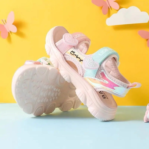 Girls Sandals Children's Beach Shoes 2022 Summer New Lightweight Princess Shoes Soft Sole Princess Cute Sandal