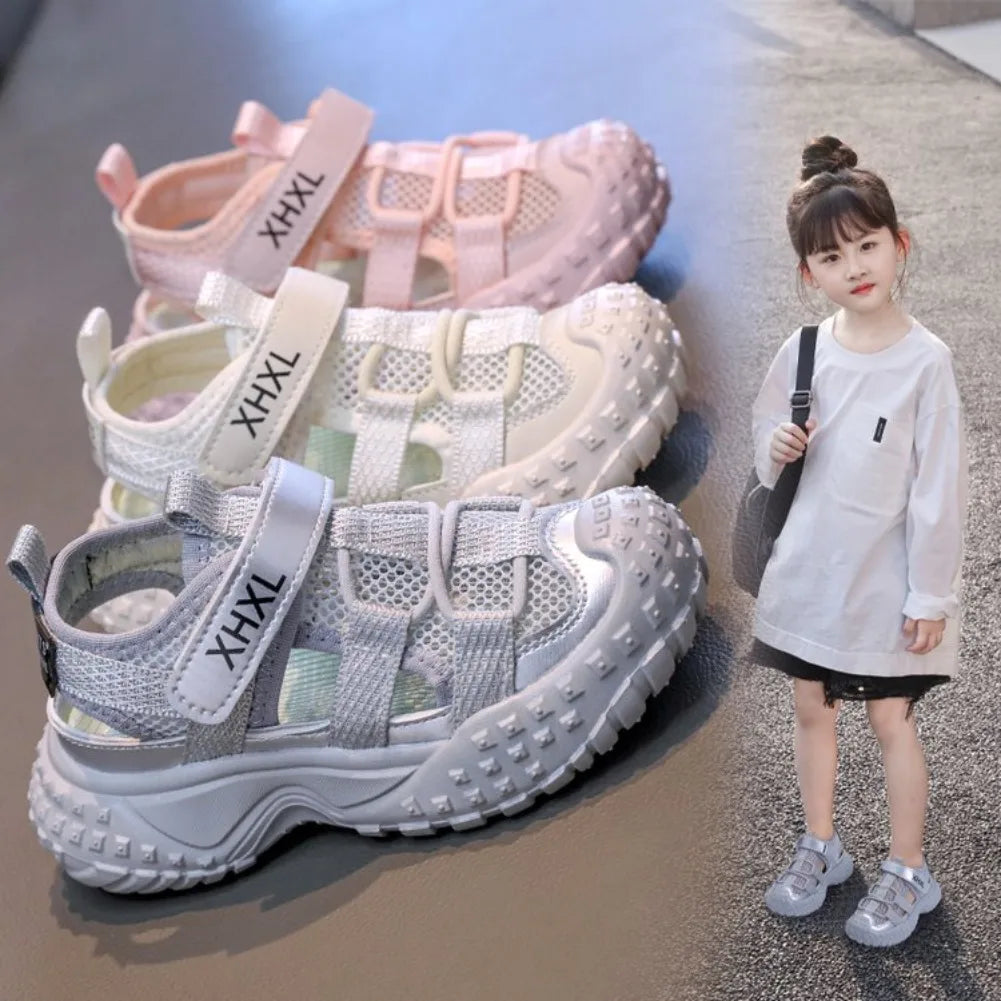 2026 New Summer Kids Sports Sandals Soft Sole Lightweight Breathable Boys Girls Casual Beach Shoes Non-Slip Children’s Sneakers
