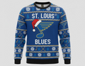 St. Louis Blues NHL Ugly Christmas Sweater – Royal Blue & Gold "Blues" Holiday Knit - LeagueLockerGear