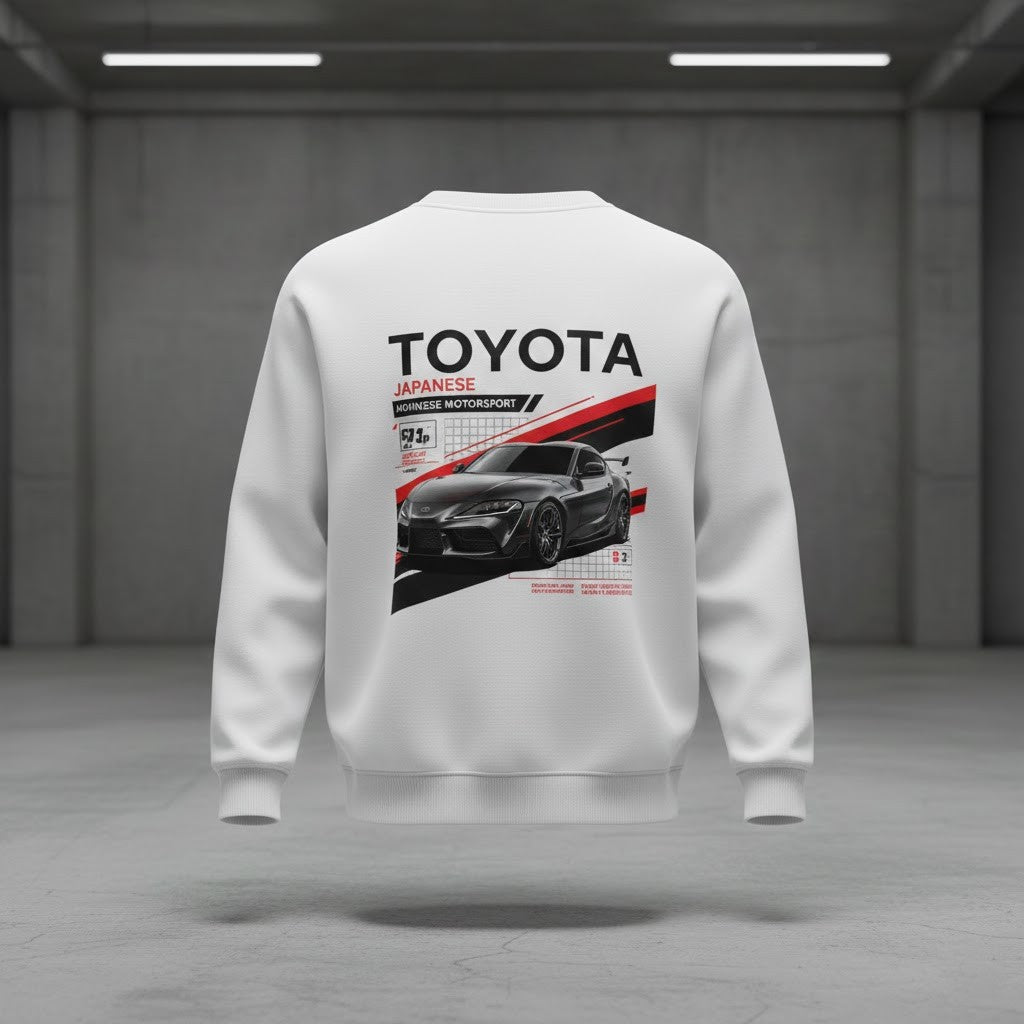 Toyota "Heritage of Reliability" 3D Blueprint Crewneck Sweatshirt - LeagueLockerGear
