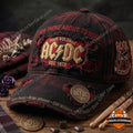 AC/DC Est 1973 High Voltage Back In Black Distressed Baseball Cap - LeagueLockerGear