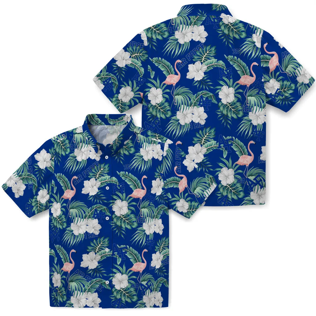 Air Force Falcons Hawaiian Shirt - Flamingo and Hibiscus | Hula Hawaiian Shirts