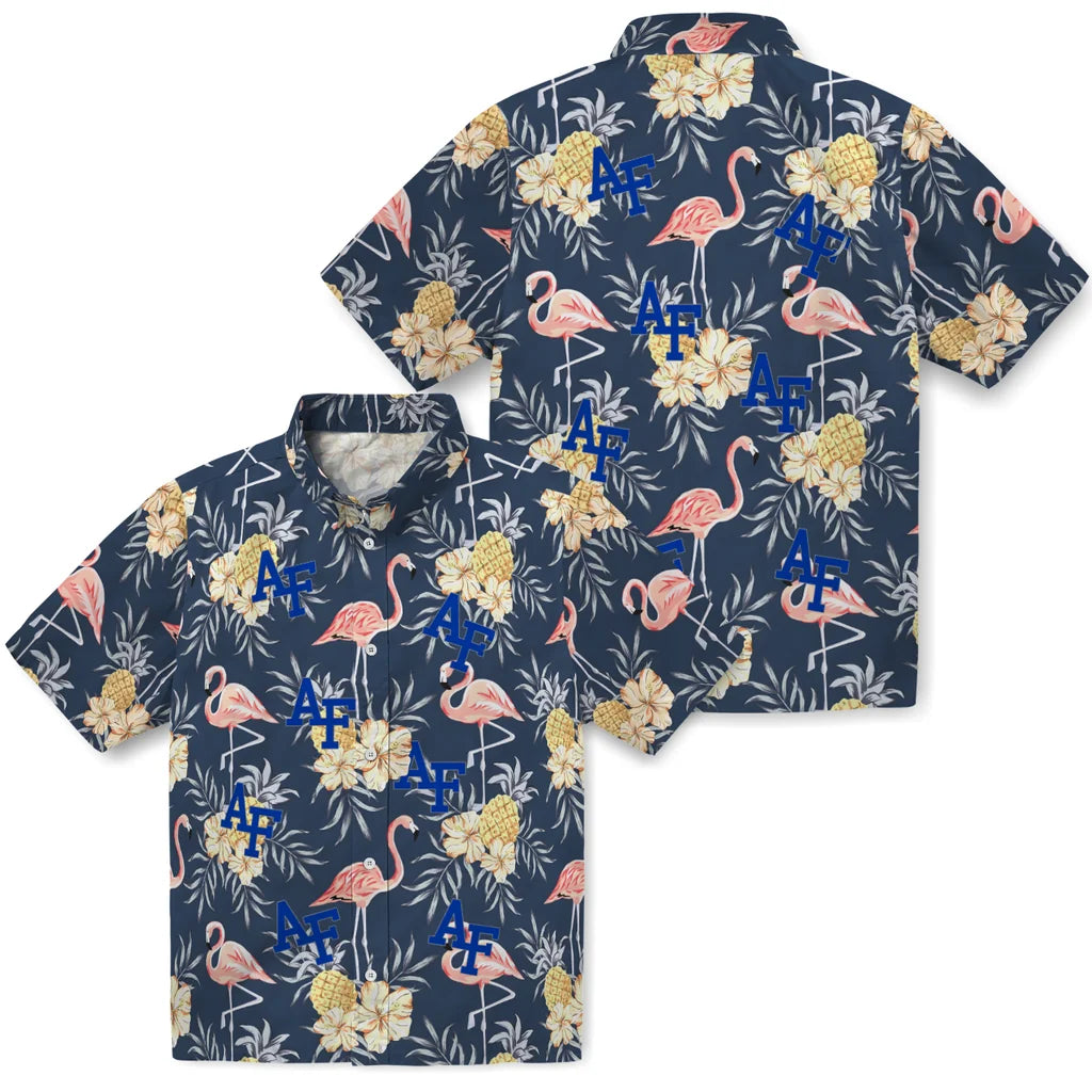 Air Force Falcons Hawaiian Shirt - Flamingo Hibiscus | Hula Hawaiian Shirts