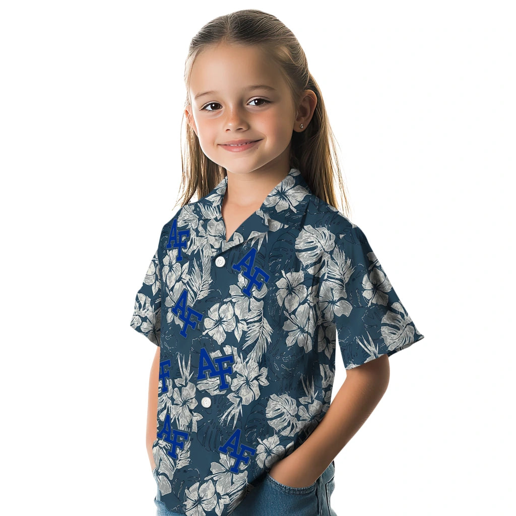 Air Force Falcons Hawaiian Shirt - Hibiscus Flowers | Hula Hawaiian Shirts