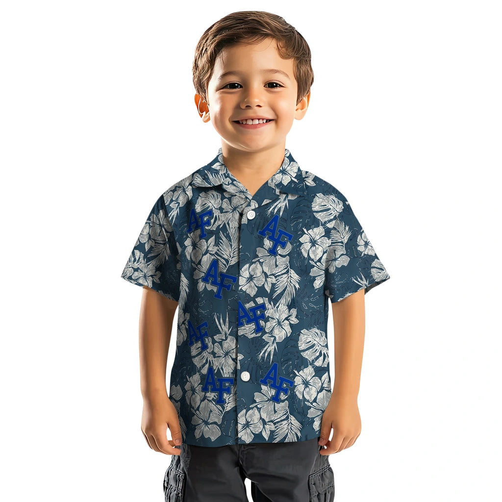 Air Force Falcons Hawaiian Shirt - Hibiscus Flowers | Hula Hawaiian Shirts