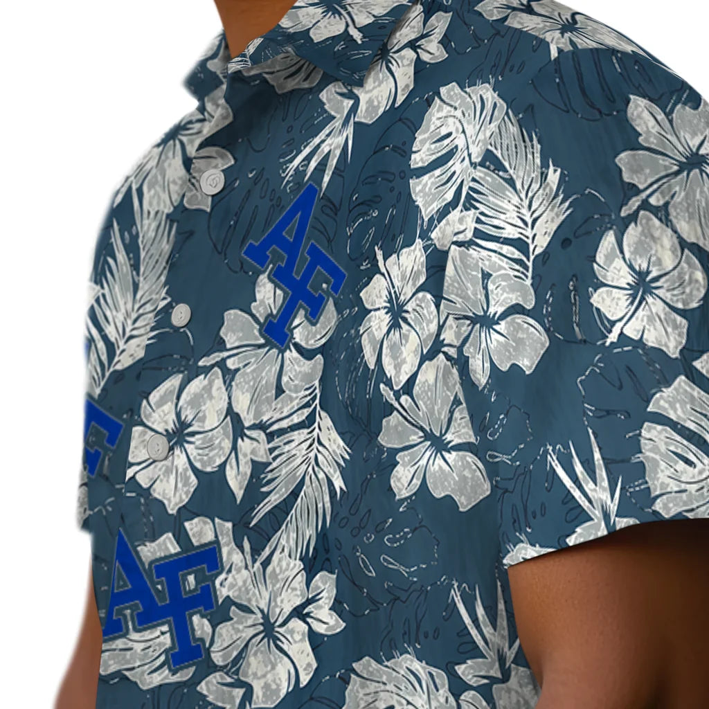 Air Force Falcons Hawaiian Shirt - Hibiscus Flowers | Hula Hawaiian Shirts