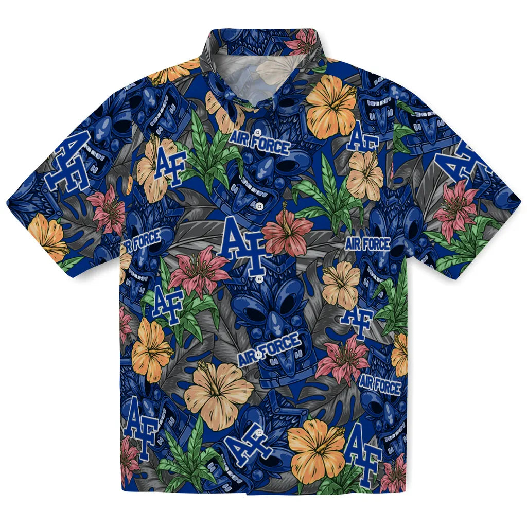 Air Force Falcons Hawaiian Shirt - Hibiscus Tiki Jungle | Hula Hawaiian Shirts