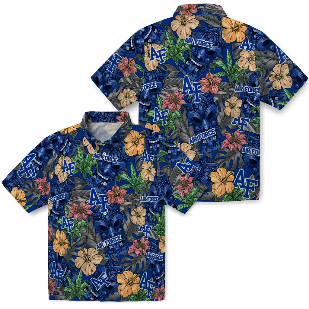 Air Force Falcons Hawaiian Shirt - Hibiscus Tiki Jungle | Hula Hawaiian Shirts