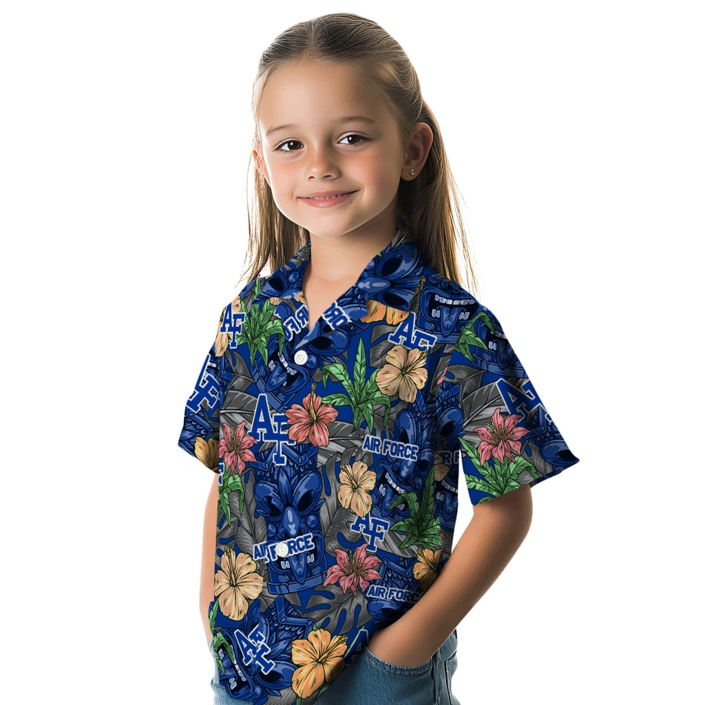 Air Force Falcons Hawaiian Shirt - Hibiscus Tiki Jungle | Hula Hawaiian Shirts