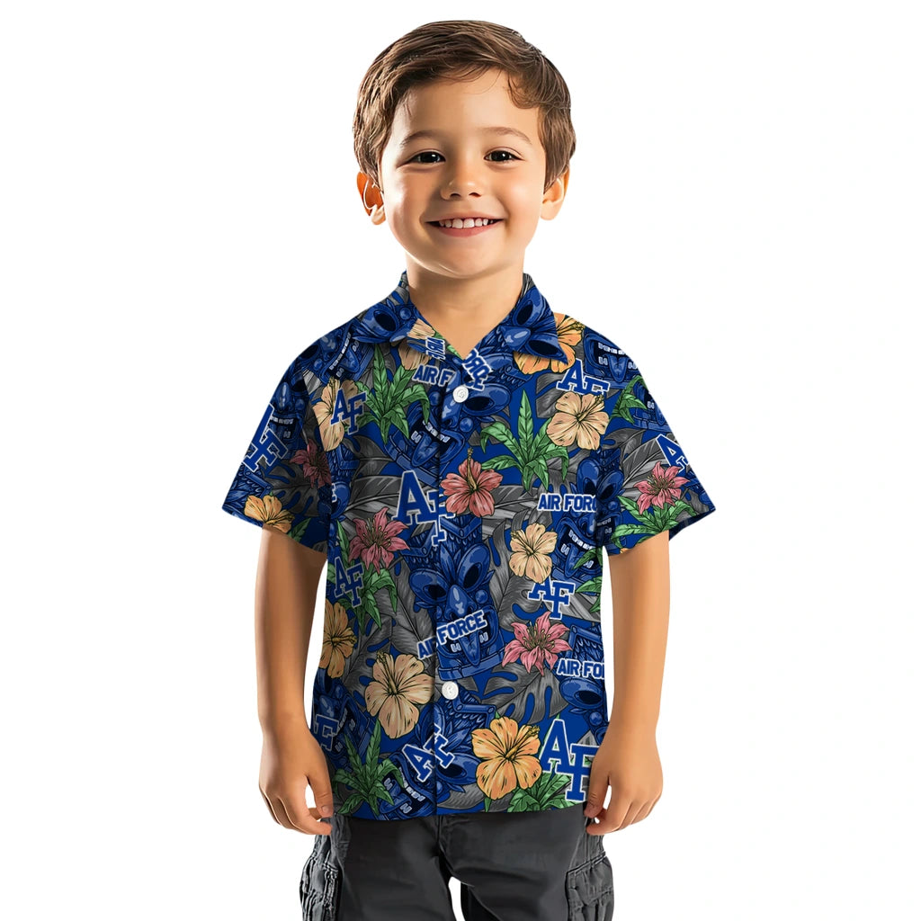 Air Force Falcons Hawaiian Shirt - Hibiscus Tiki Jungle | Hula Hawaiian Shirts