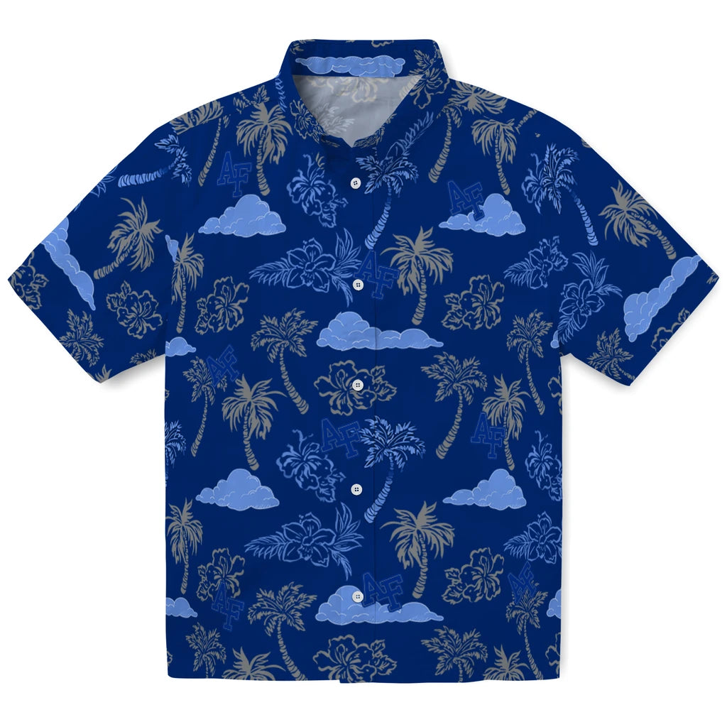 Air Force Falcons Hawaiian Shirt - Palm And Clouds | Hula Hawaiian Shirts
