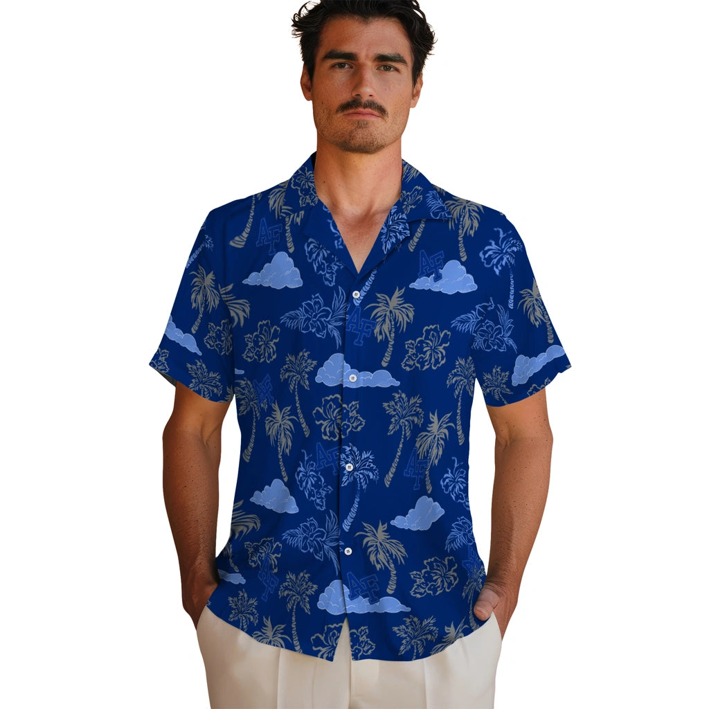 Air Force Falcons Hawaiian Shirt - Palm And Clouds | Hula Hawaiian Shirts