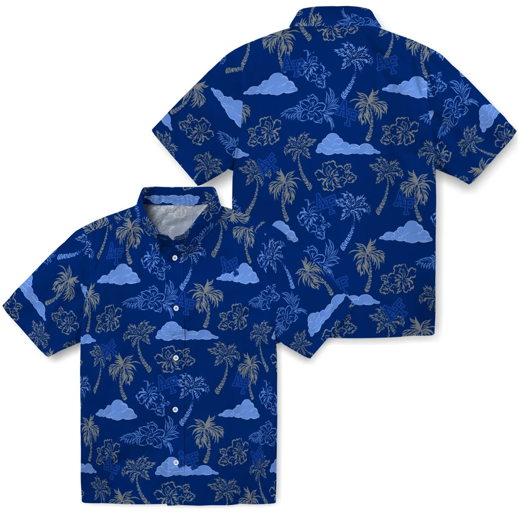Air Force Falcons Hawaiian Shirt - Palm And Clouds | Hula Hawaiian Shirts