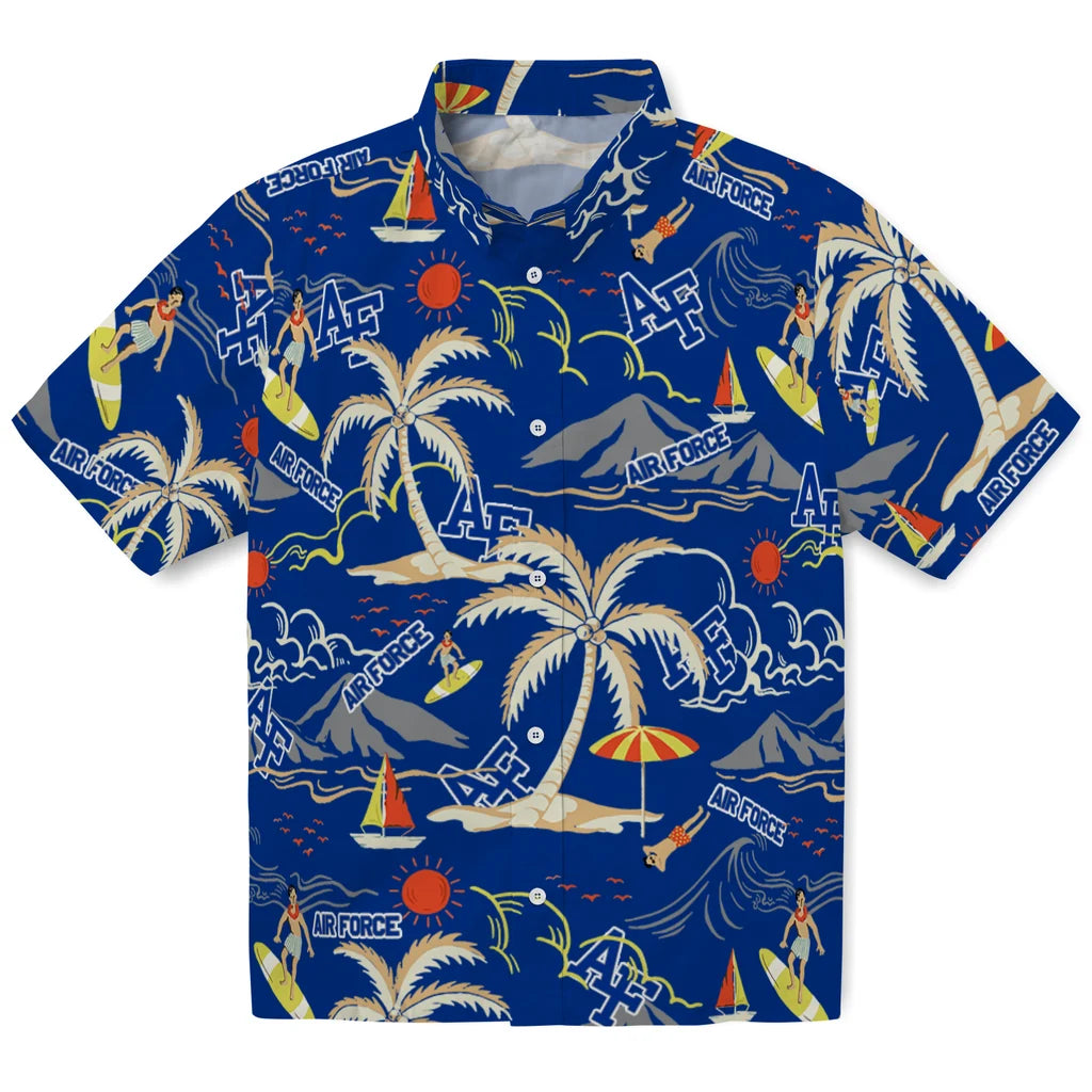 Air Force Falcons Hawaiian Shirt - Palm Tree Island | Hula Hawaiian Shirts