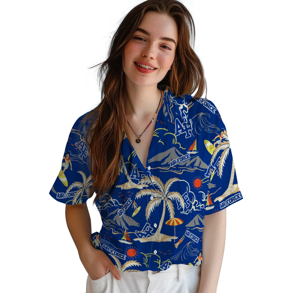 Air Force Falcons Hawaiian Shirt - Palm Tree Island | Hula Hawaiian Shirts